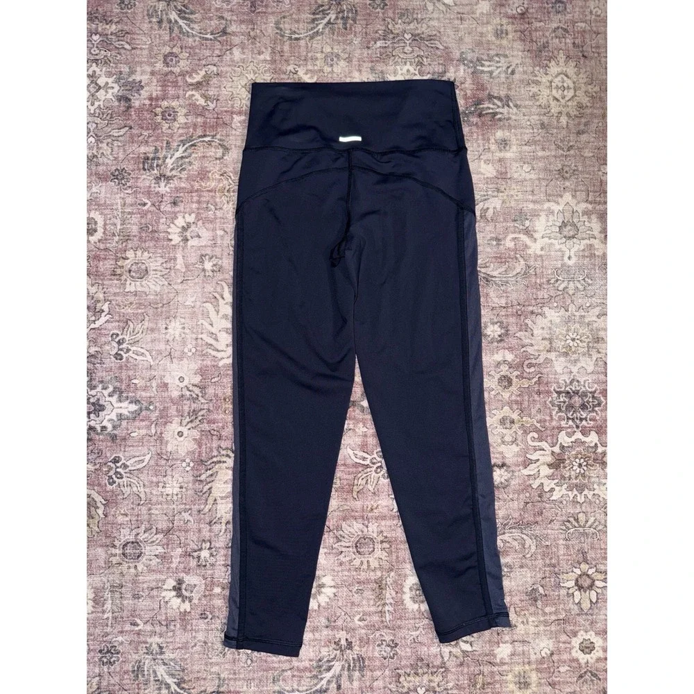 Aerie Chill Play Move Navy Blue High Waisted Leggings Womens Size Medium M